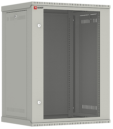 ITB15G450DE Шкаф телекоммуникационный настенный разборный 15U (600х450) дверь стекло, Astra E серия EKF PROxima