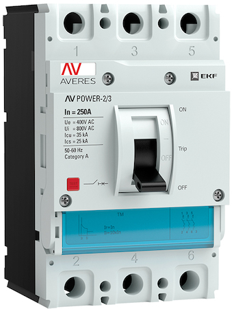 EKF mccb-23-250-TR-av Автоматический выключатель AV POWER-2/3 250А 35kA TR