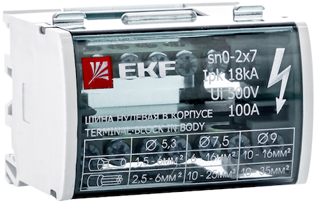 Фото EKF sn0-2x7 Шина нулевая в корпусе (2х7) PROxima