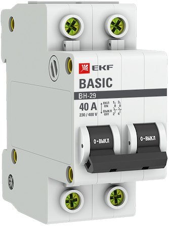 SL29-2-40-bas Выключатель нагрузки 2P 40А ВН-29 EKF Basic