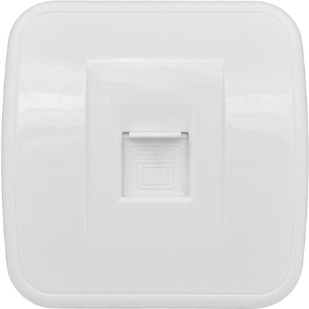 EGK01-035-10 Минск Розетка RJ-45 1-местная, ОП  1А, 120В, белая EKF Basic