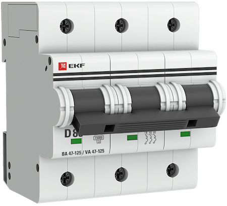 mcb47125-3-80D Автоматический выключатель 3P  80А (D) 15кА ВА 47-125 EKF PROxima