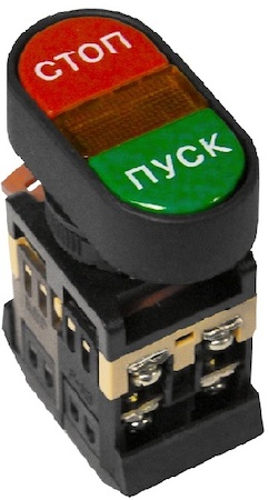 Фото EKF pbn-apbb-o Кнопка APBB-22N Пуск-Стоп овальная 220В NO+NC PROxima