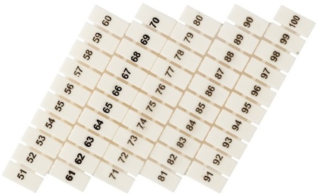 zb-st-1.5-50-100 Маркеры для JXB-ST 1,5 с нумерацией 50-100 (10 шт.) EKF PROxima