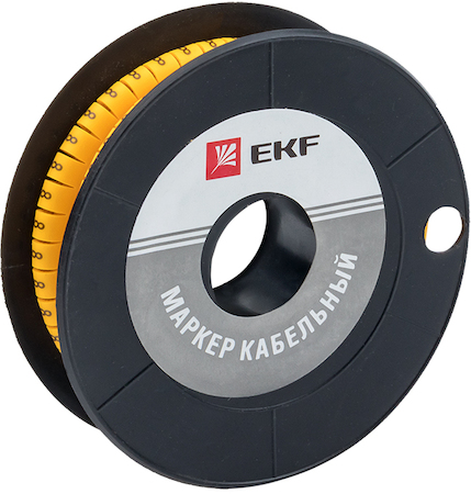 plc-KM-2.5-8 Маркер кабельный 2,5 мм2 "8" (1000 шт.) (ЕС-1) EKF PROxima