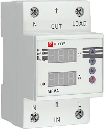 MRVA-40A Реле напряжения и тока с дисплеем MRVA 40A EKF PROxima