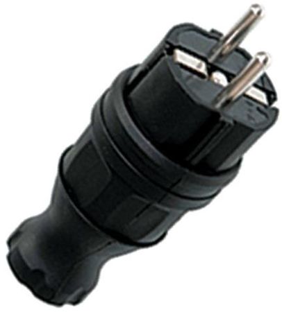 RPS-011-16-230-44 Вилка прямая каучуковая 230В, 2P+PE, 16A, IP44 EKF