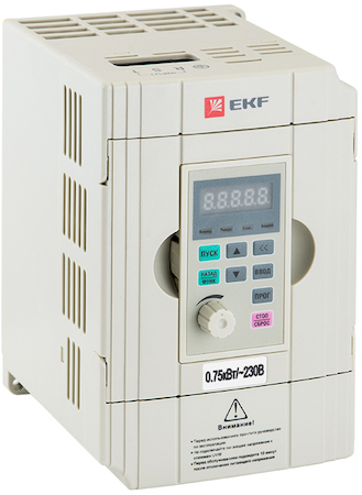 Фото EKF VT100-0R7-1B Преобразователь частоты 0.75/1.5кВт 1х230В VECTOR-100 PROxima