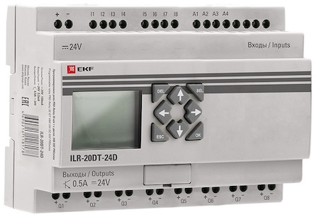 ILR-20DT-24D Программируемое реле 20 в/в т с диспл. 24В PRO-Relay EKF PROxima