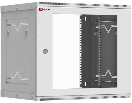 ITB9G350D Шкаф телекоммуникационный настенный разборный 9U (600х350) дверь стекло, Astra серия EKF PROxima