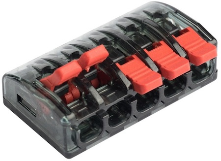 plc-smk-221-415r Клемма СМК 221-415 5 отверстий 0.2-4.0 мм2 (4шт.) EKF PROxima