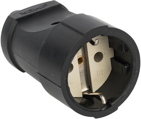 ASGO16-30 Гнездо штепсельное с/з черн. ПВХ 16A 250B EKF PROxima