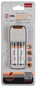 ERA Б0009351 Зар.устр ЭРА C-206N Ultra Compact + 2 AAx2100mAh Instant