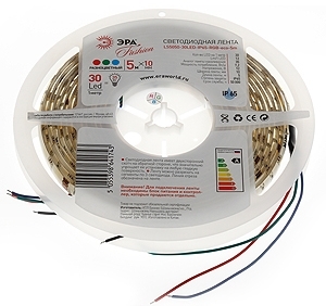 ERA Б0002344 5055398641743 Светодиодные ле ЭРА LS5050-30LED-IP65-RGB-eco-5m