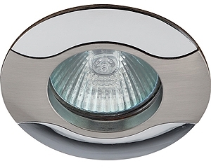ERA C0043698 KL18 SN/CH Светильник ЭРА литой  "волна" MR16,12V/220V, 50W сатин никель/хром