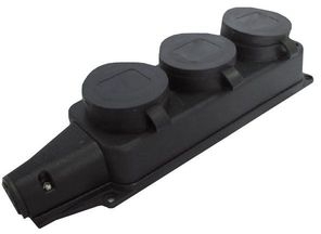 ERA Б0030223 K-3e-IP44 ЭРА Колодка 3гн, c заземл., каучук, IP44
