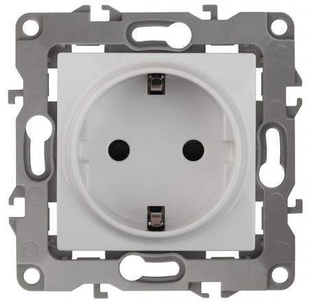 ERA Б0029236 12-2111-01 Эл/ус ЭРА Розетка 2P+E Schuko, 16A-250В, IP20, винт, Эра12, белый