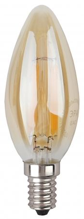 ERA Б0027939 F-LED B35-5W-827-E14 gold Лампа ЭРА F-LED B35-5w-827-E14 gold