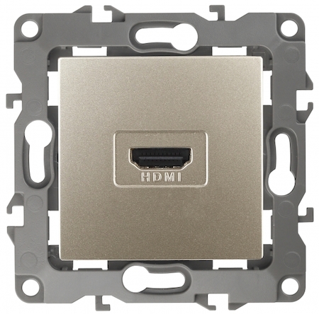 ERA Б0027484 12-3114-04 Эл/ус ЭРА Розетка HDMI, IP20, Эра12, шампань