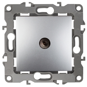 ERA Б0027433 12-3102-03 Эл/ус ЭРА Розетка TV проходная, IP20, Эра12, алюминий