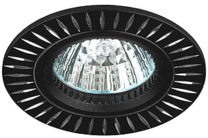 ERA C0043817 KL31 AL/BK Светильник ЭРА алюминиевый MR16,12V/220V, 50W черный/серебро