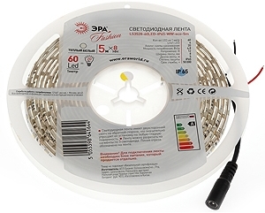 ERA Б0002334 5055398641644 Светодиодные ле ЭРА LS3528-60LED-IP65-WW-eco-5m