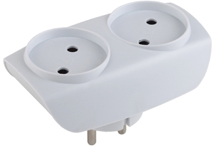 ERA C0045520 SP-2-W ЭРА Тройник 2гн, без заземл. (белый)