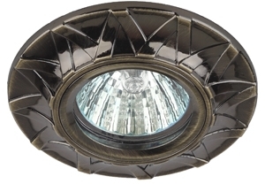 ERA Б0021530 KL68 SB Светильник ЭРА литой MR16,12V/220V, 50W бронза