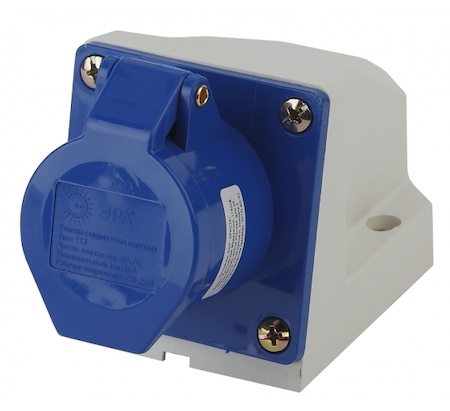 ERA Б0032874 ЭРА Розетка стационарная наружная 113 2Р+РЕ 16А 220В IP44