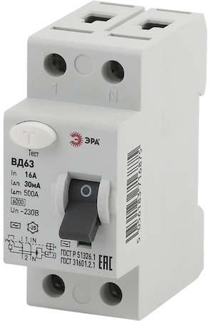 ERA Б0031949 NO-902-128 УЗО Электронные ЭРА NO-902-128 ВД63 2Р 50А 30мА