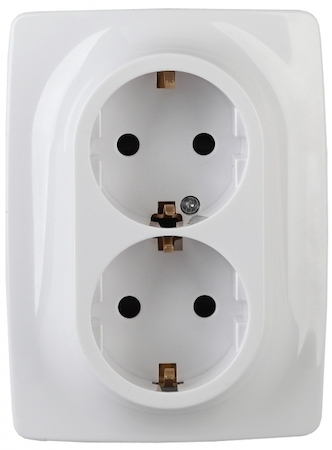 ERA Б0029238 12-2116-01 Эл/ус ЭРА Розетка 2X2P+E Schuko, 16A-250В, IP20, винт, Эра12, белый