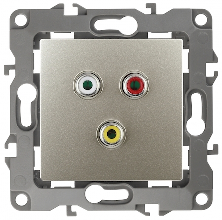 ERA Б0027474 12-3113-04 Эл/ус ЭРА Розетка RCA, IP20, Эра12, шампань