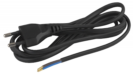 ERA Б0026324 BR1(B) ЭРА Шнур для бра 2x0.75мм2 1,8м без выкл черный