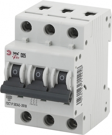 ERA Б0031809 NO-901-39 Автоматические  ЭРА Pro NO-901-39 ВА47-100 3P 25А кривая D