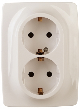 ERA Б0031229 12-2106-02 Эл/ус ЭРА Розетка 2X2P+E Schuko, 16A-250В, IP20, Эра12, слоновая кость