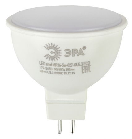 ERA Б0020623 ECO LED MR16-5W-840-GU5.3 Лампа ЭРА LED smd MR16-5w-840-GU5.3_eco