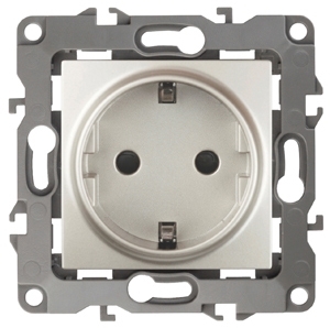 ERA Б0019310 12-2001-15 Эл/ус ЭРА Розетка 2P+E Schuko, 16A-250В, IP20, без м.лапок, Эра12, перламутр