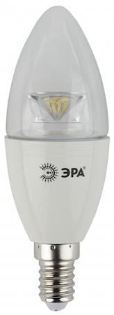 ERA Б0017235 LED B35-7W-827-E14-Clear Лампа ЭРА LED smd B35-7w-827-E14-Clear