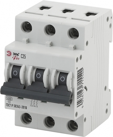 ERA Б0031818 NO-901-48  Автоматические  ЭРА Pro NO-901-48 ВА47-63 3P 25А кривая C
