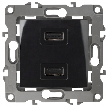 ERA Б0027496 12-4110-06 Эл/ус ЭРА Устройство зарядное USB, 230В/5В-2100мА, IP20, Эра12, чёрный