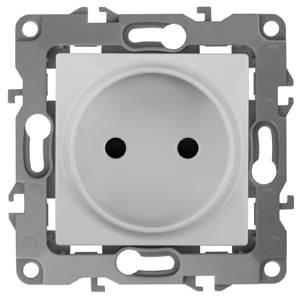 ERA Б0018981 12-2005-01 Эл/ус ЭРА Розетка 2P, 16A-250В, IP20, без м.лапок, Эра12, белый