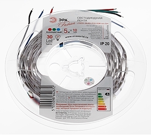 ERA Б0002346 5055398641767 Светодиодные ле ЭРА LS5050-60LED-IP20-RGB-eco-5m