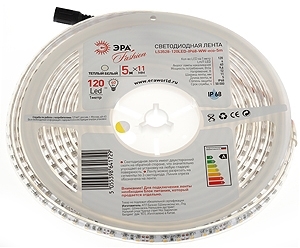 ERA Б0002342 5055398641729 Светодиодные ле ЭРА LS3528-120LED-IP68-WW-eco-5m