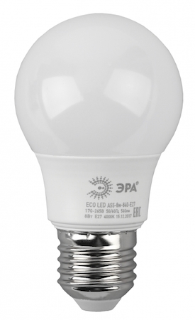 ERA Б0033701 ЭРА LED smd A55-8w-840-E27_eco