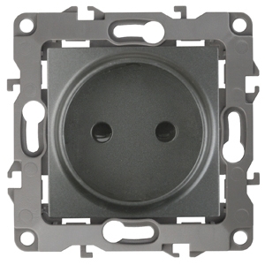 ERA Б0019335 12-2105-12 Эл/ус ЭРА Розетка 2P, 16A-250В, IP20, Эра12, графит