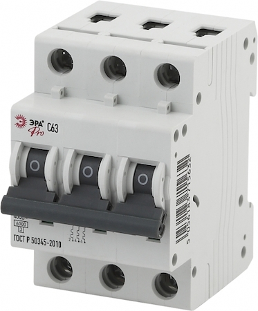 ERA Б0031829 NO-901-57  Автоматические  ЭРА Pro NO-901-57 ВА47-63 3P 63А кривая C