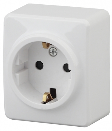 ERA Б0020685 11-2203-01 Эл/ус ЭРА Розетка 2P+E Schuko, 16A-250В, IP20, ОУ, Эра Эксперт, белый