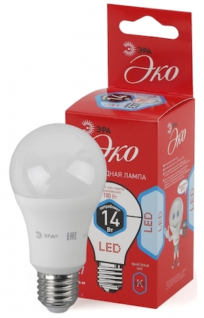 ERA Б0030029 ECO LED А60-14W-840-E27 Лампа ЭРА LED smd А60-14w-840-E27 ECO
