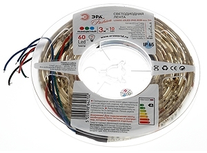 ERA Б0002352 5055398642702 Светодиодные ле ЭРА LS5050-60LED-IP65-RGB-eco-3m