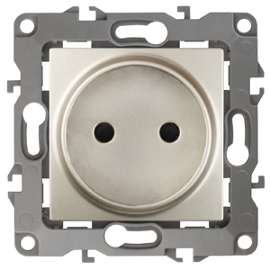 ERA Б0018984 12-2005-04 ЭРА Розетка 2P, 16АХ-250В, без м.лапок, Эра12, шампань (10/100)